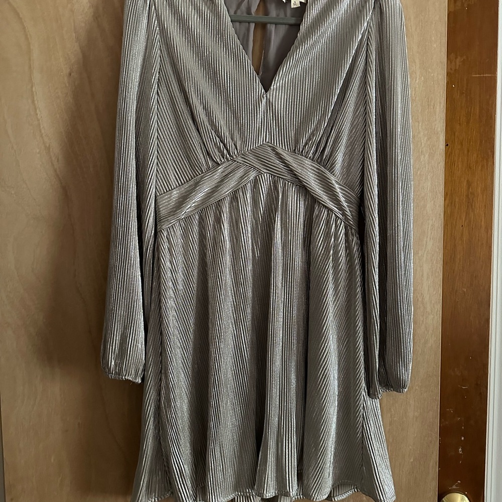 Elegant Silver Women's Dress